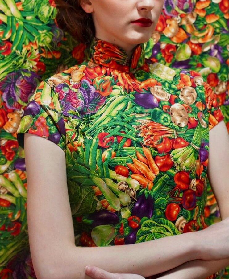 Eat you veggie Cheongsam Dress